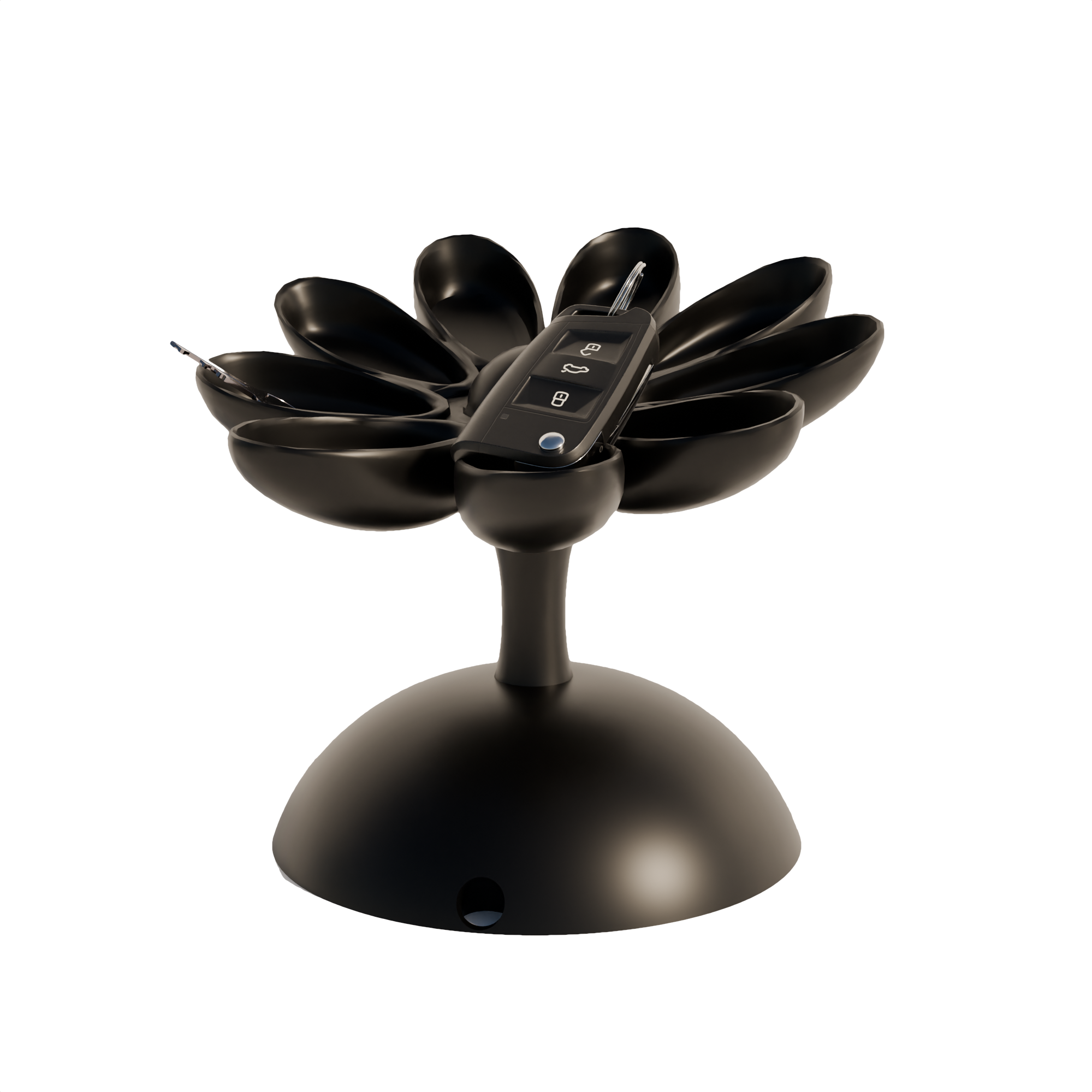 Fiastra Flora Key Holder - Black - flora zwart met sleutels 1