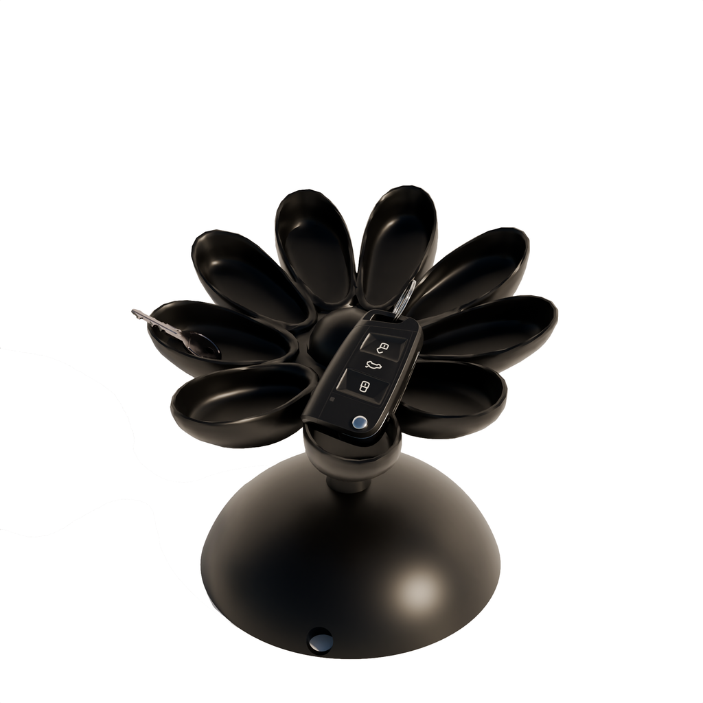 Fiastra Flora Key Holder - Black - flora zwart met sleutels 2
