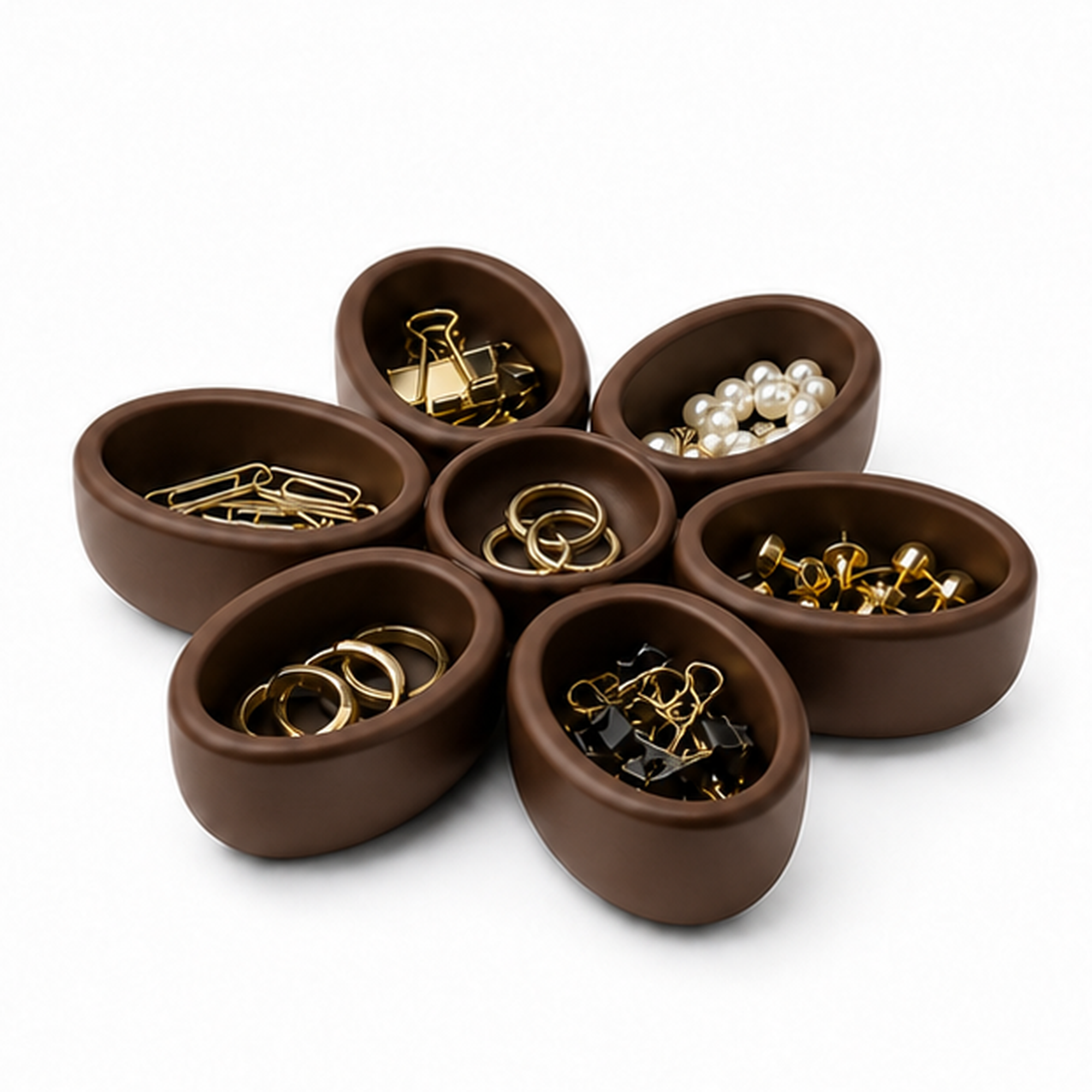 Flower large organizer - Brown