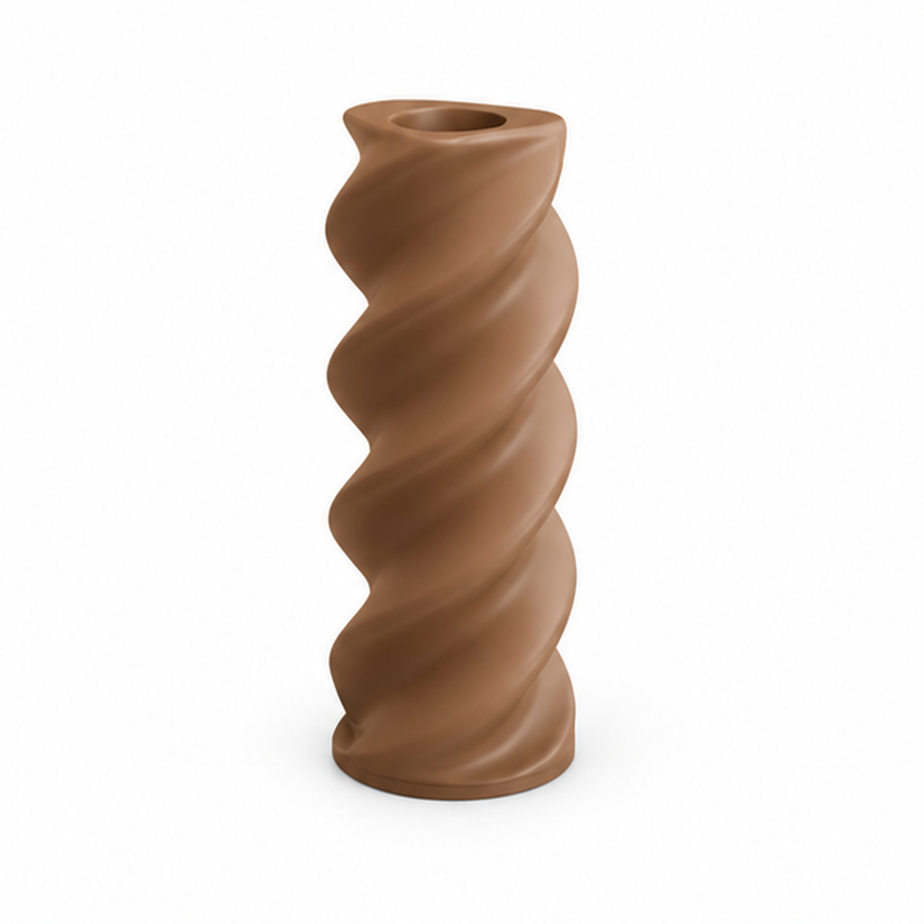 Fusilli Pasta Vase - Brown