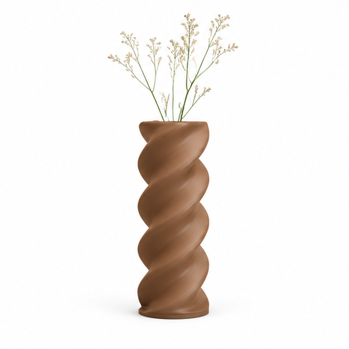 Fusilli Pasta Vase - Brown