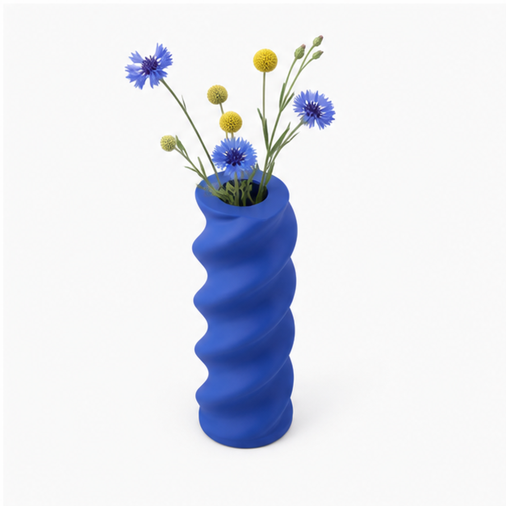 Fusilli Pasta Vase - Royal Blue
