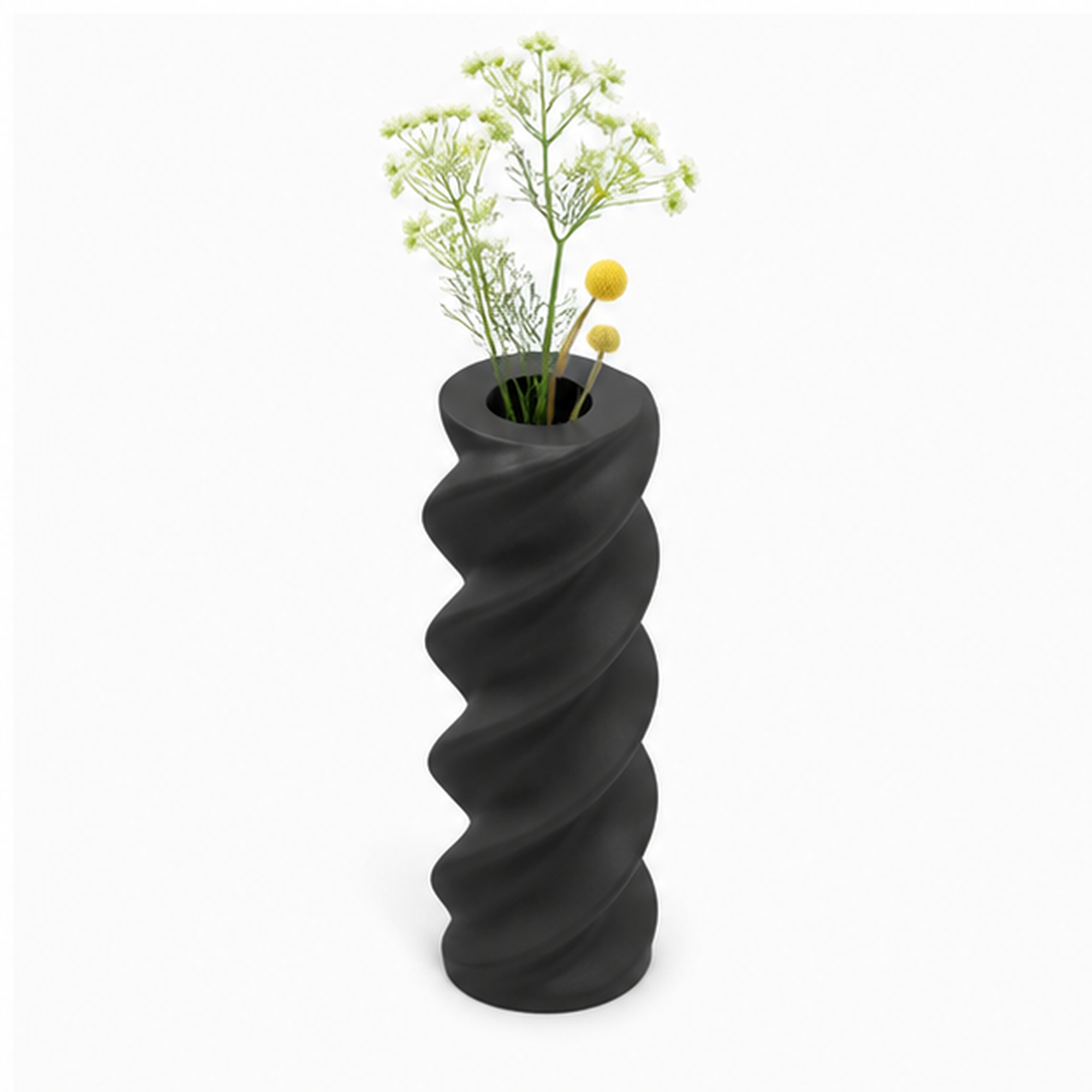 Fusilli Pasta Vase - Black