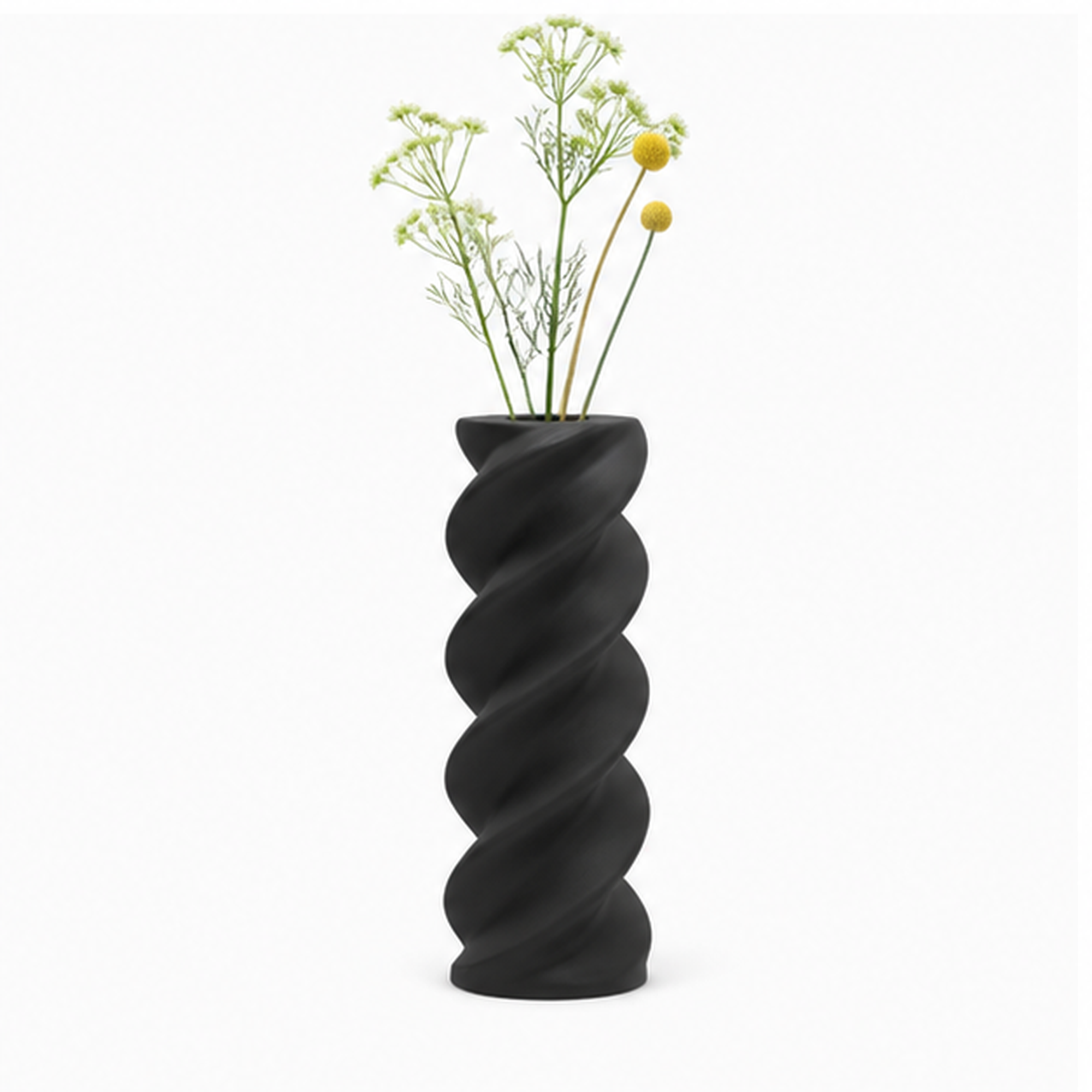 Fusilli Pasta Vase - Black