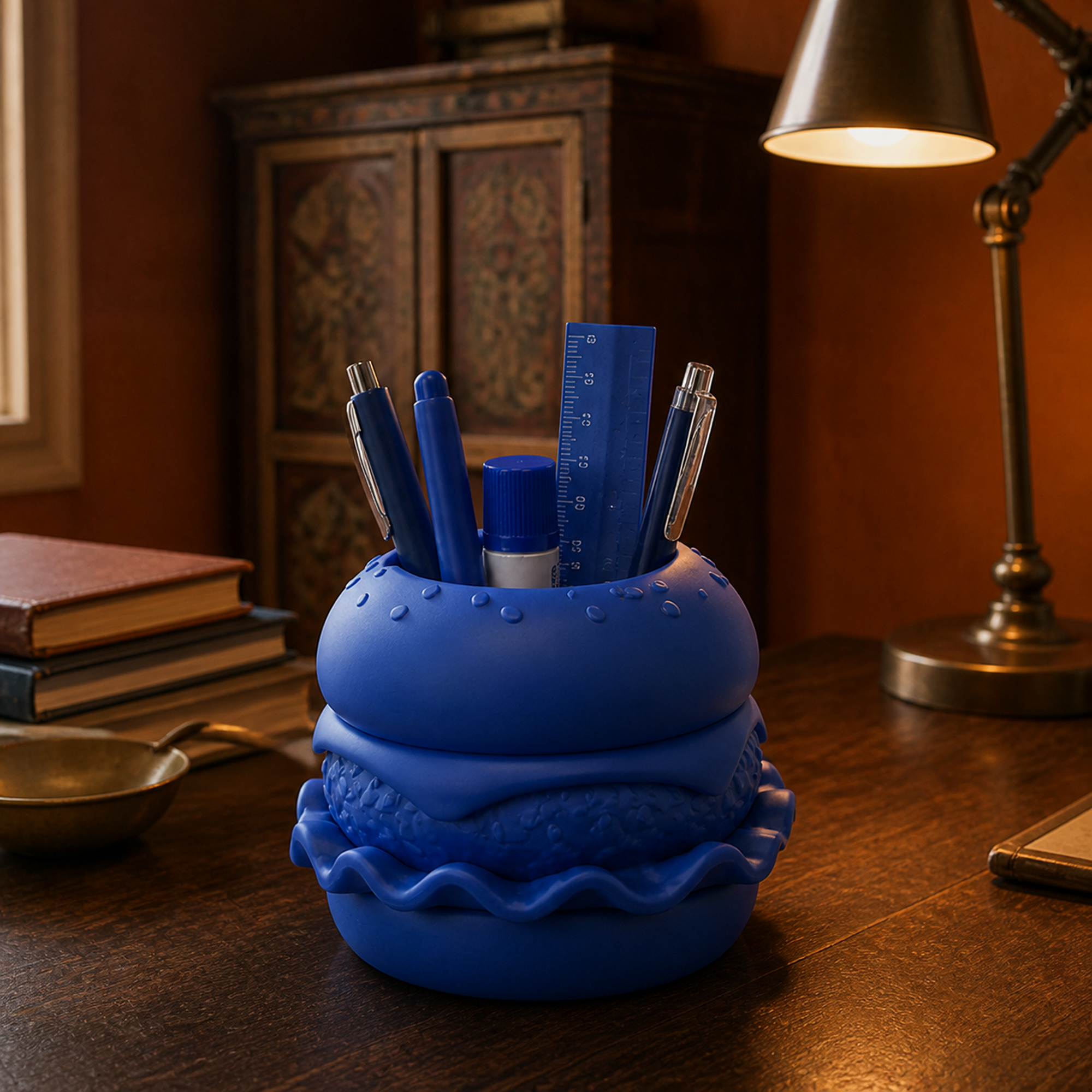 Hamburger Desk Organizer - Royal Blue