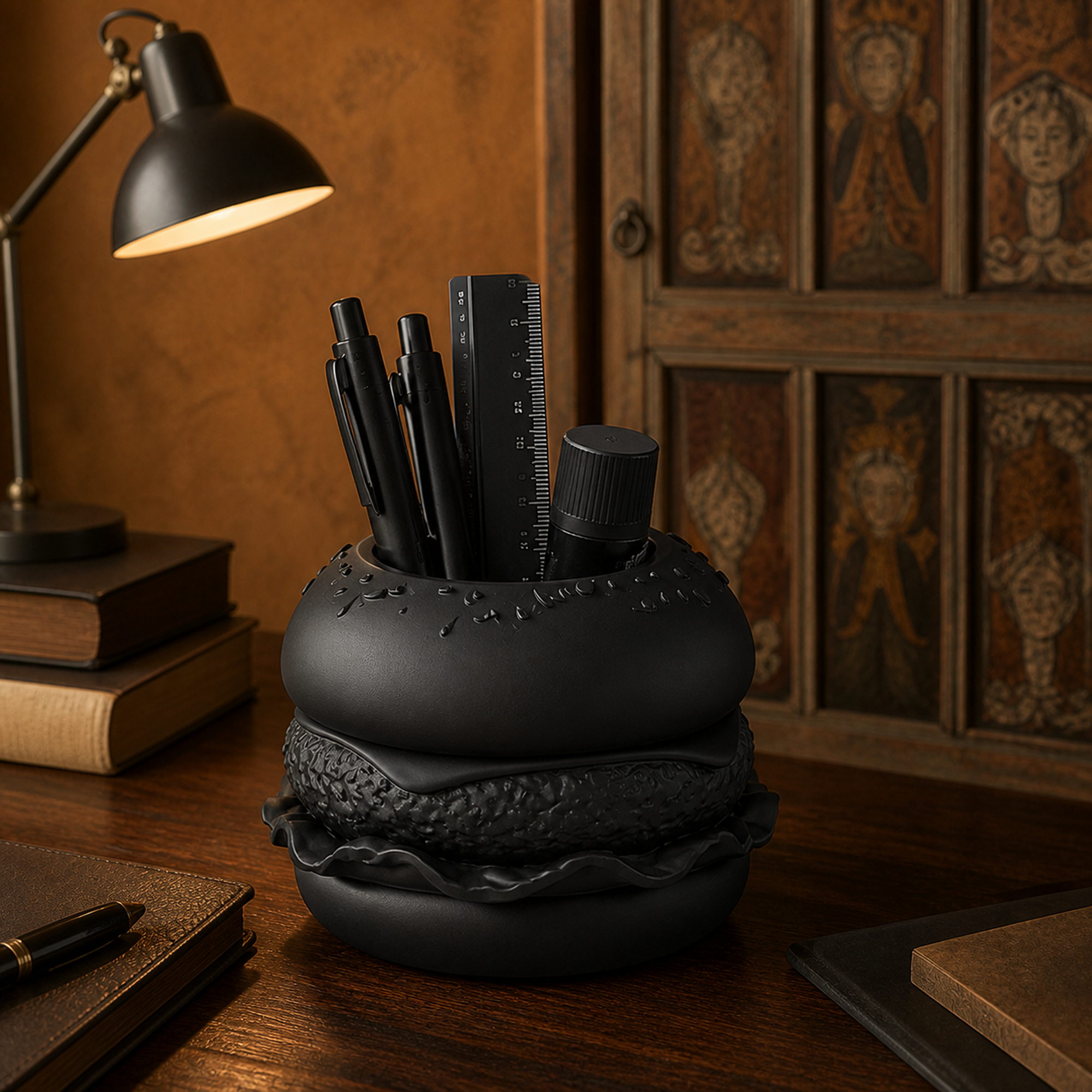 Hamburger Desk Organizer - Black