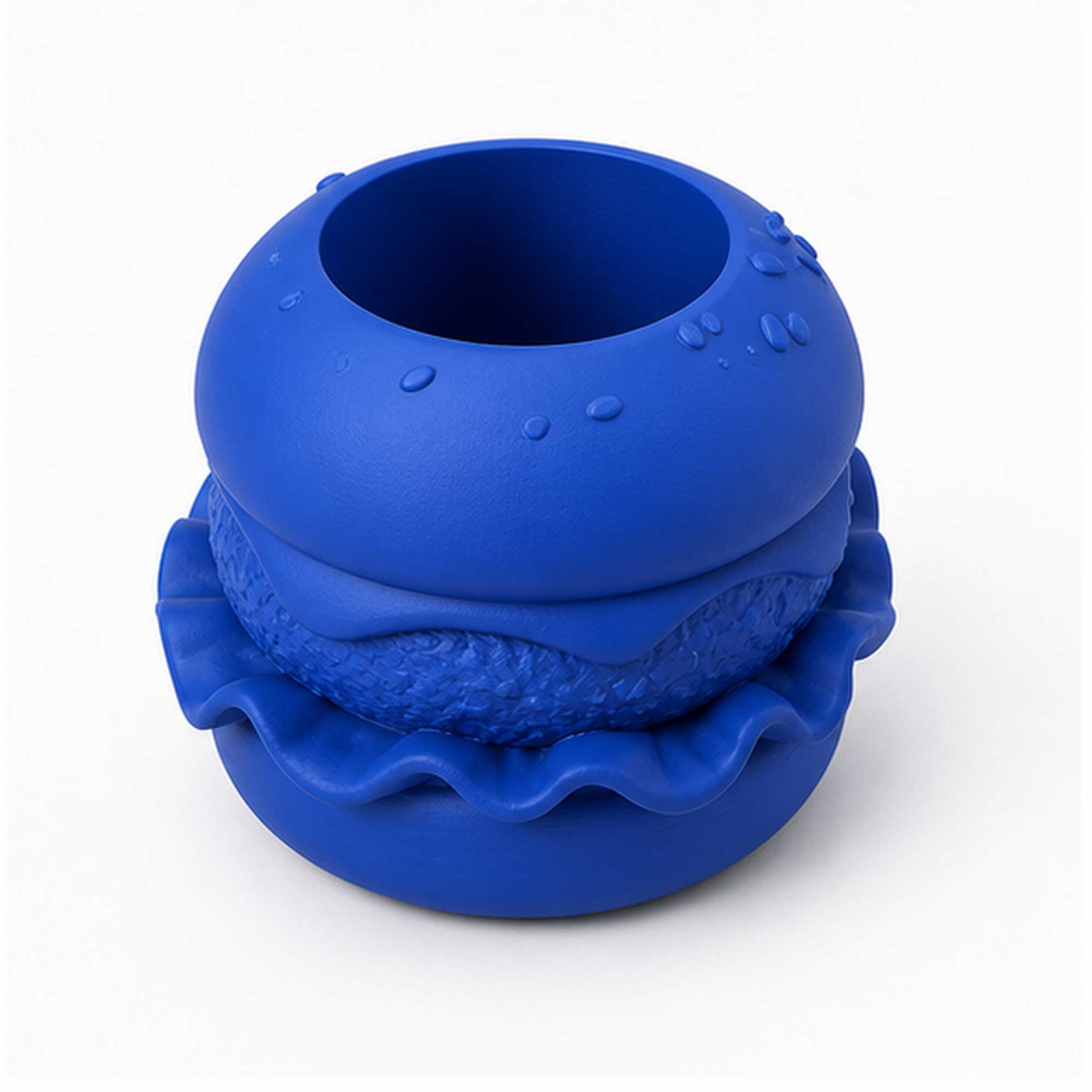 Hamburger Plant Pot Vase - Royal Blue