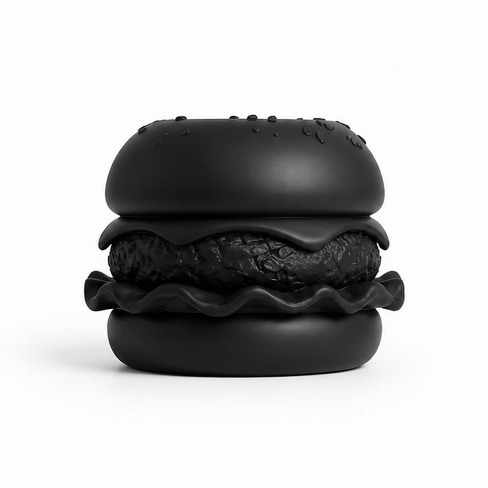Hamburger Plant Pot Vase - Black