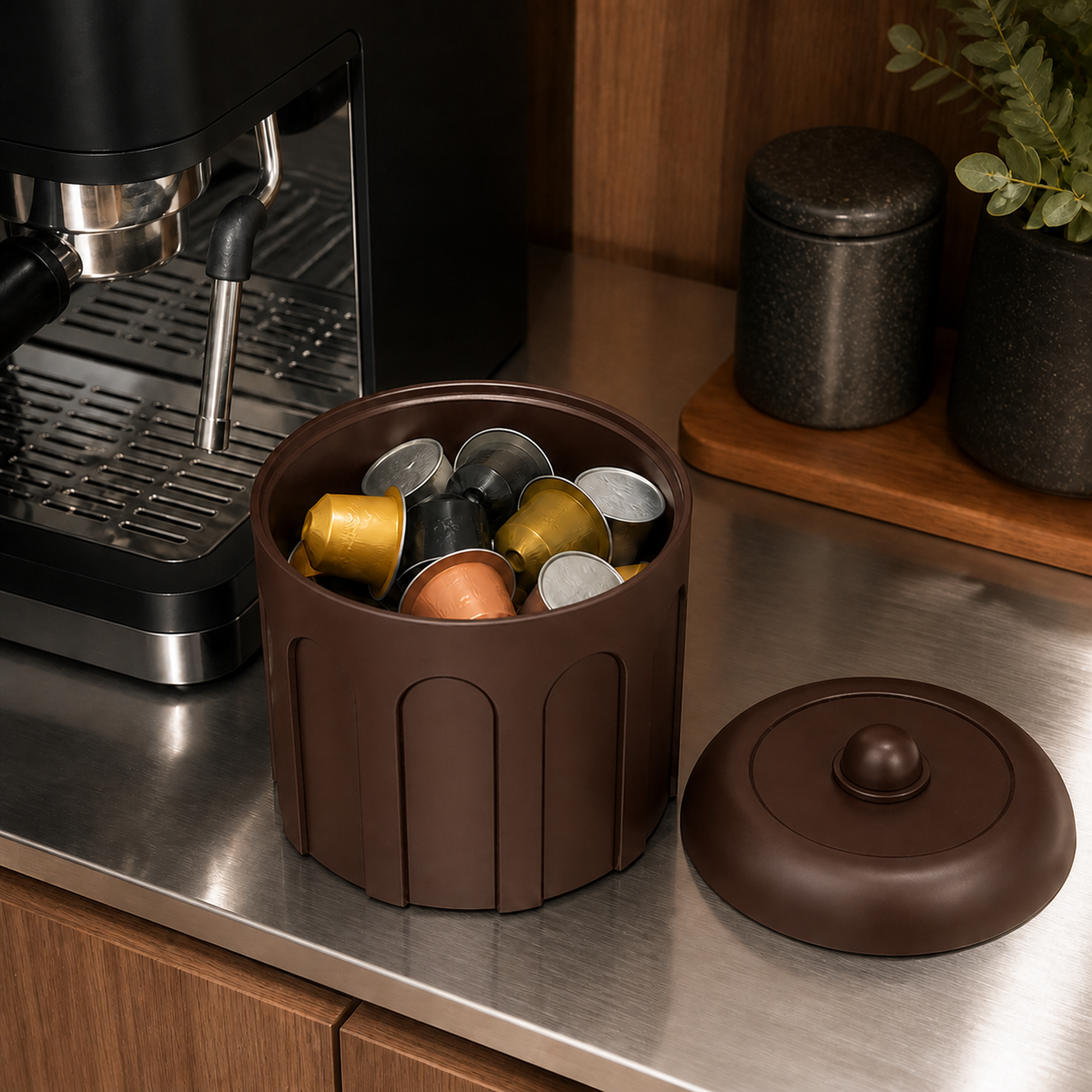 Imperium Coffee Capsule Organizer - Brown