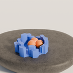 Fiastra Marova Fruit Bowl - Blue - marova fruitschaal blauw sfeerbeeld sokkel 2