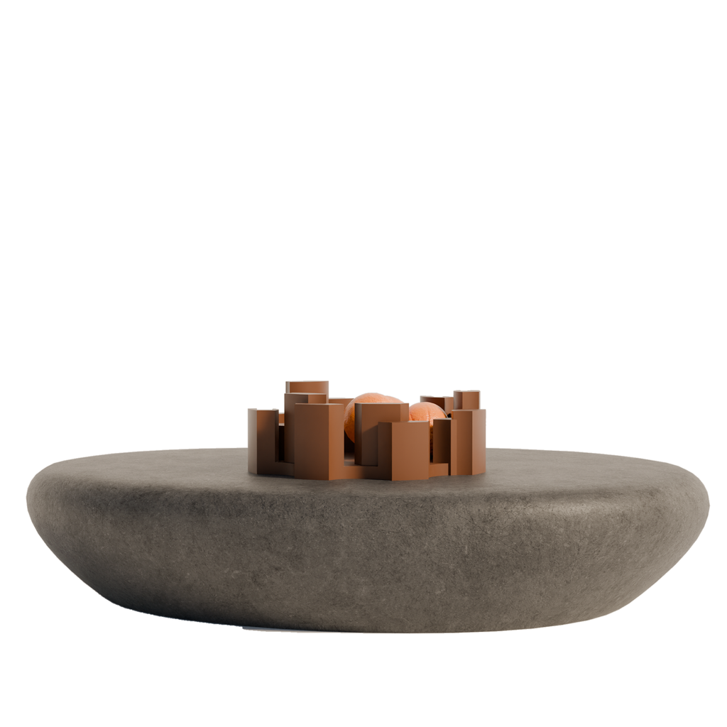 Fiastra Marova Fruit Bowl - Brown - marova fruitschaal bruin sfeerbeeld sokkel 1
