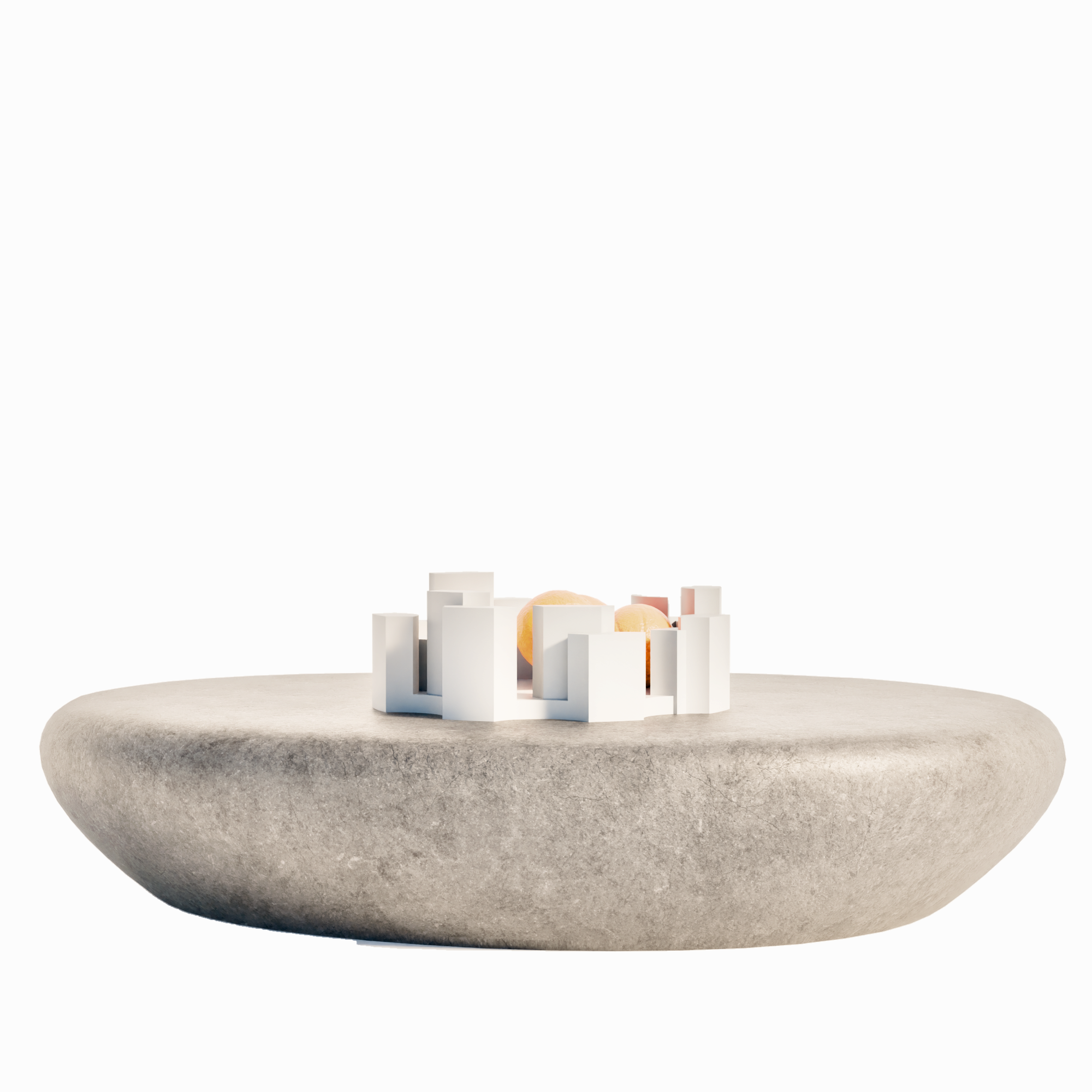 Fiastra Marova Fruit Bowl - White - marova fruitschaal wit sfeerbeeld 1sokkel 1