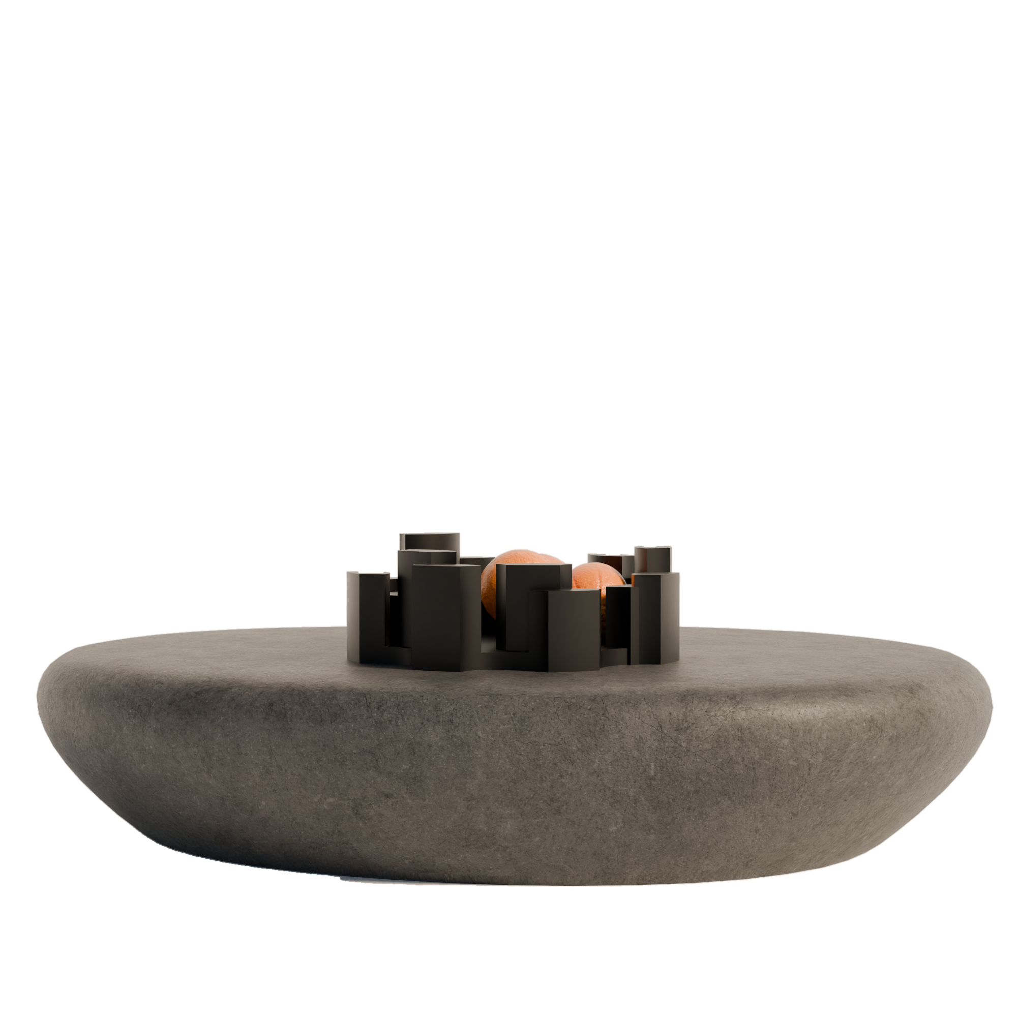 Fiastra Marova Fruit Bowl - Black - marova fruitschaal zwart sfeerbeeld sokkel 1