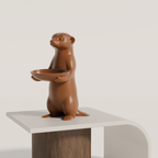 Fiastra Meerkat Key Holder - Brown - meerkat bruin sokkel 1