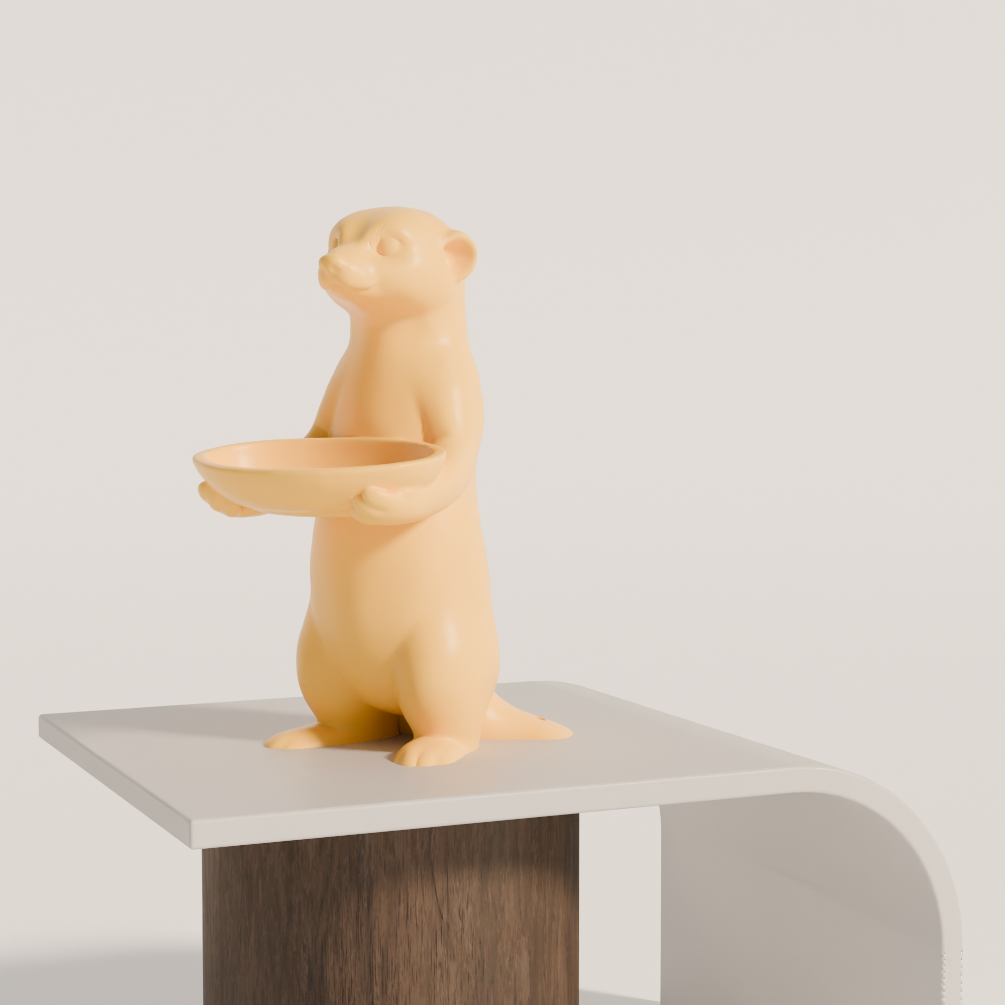 Fiastra Meerkat Key Holder - Yellow - meerkat geel sokkel 1