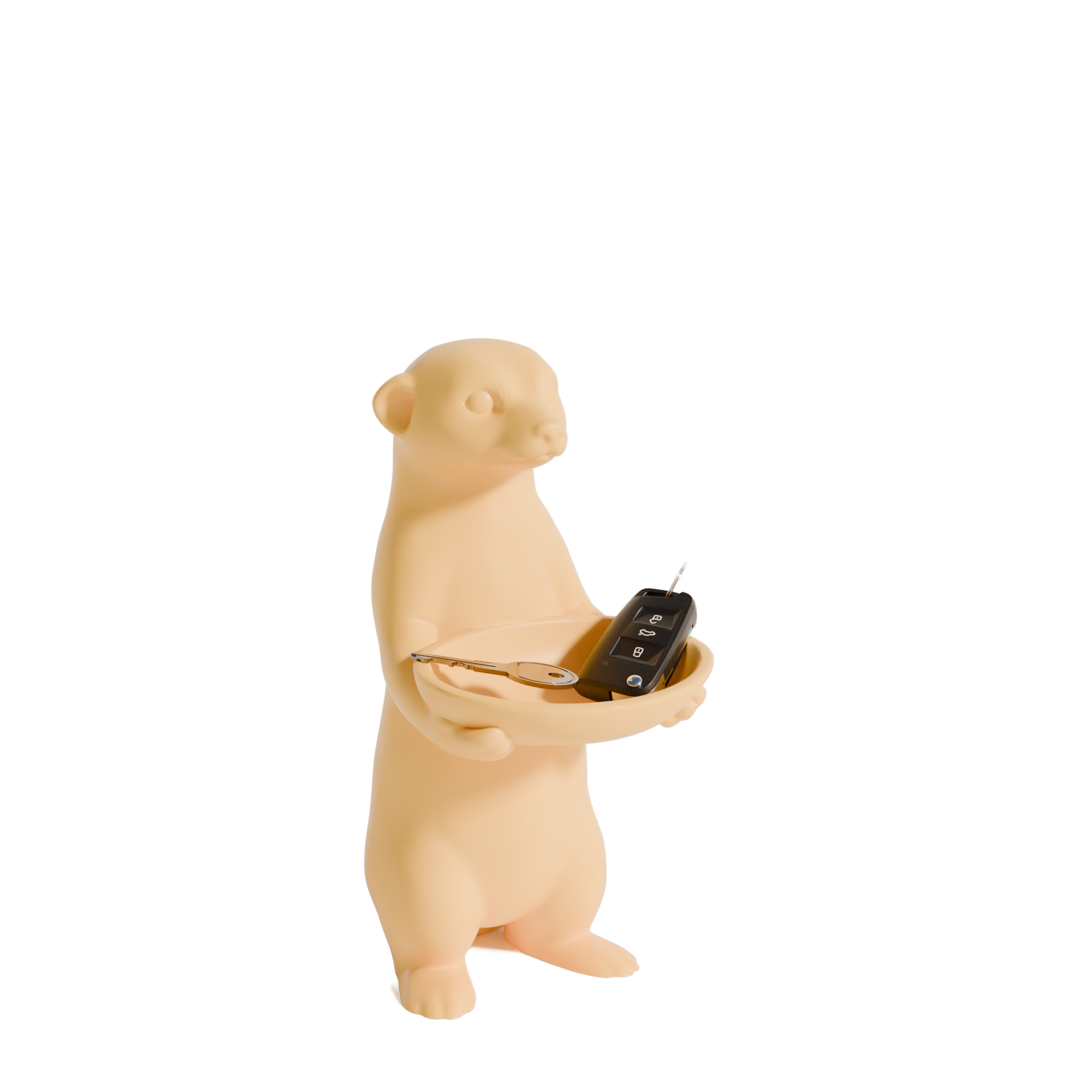 Fiastra Meerkat Key Holder - Yellow - meerkat geel studio 3