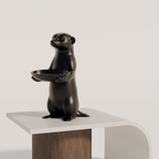 Fiastra Meerkat Key Holder - Black - meerkat zwart sokkel 1