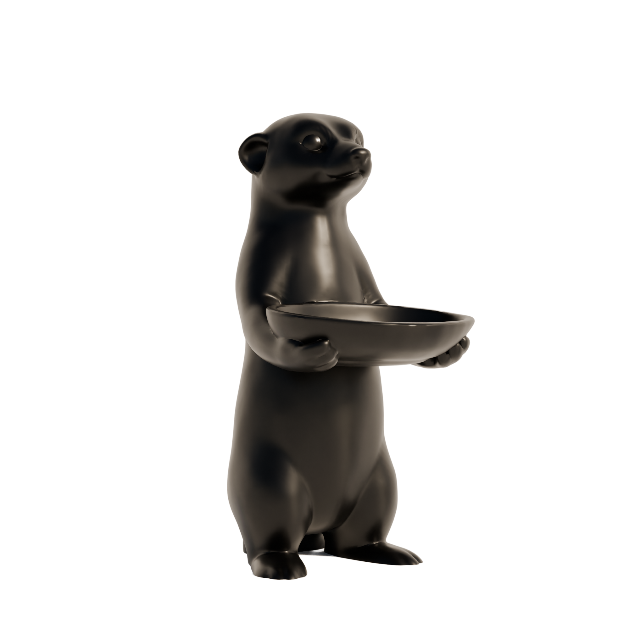 Fiastra Meerkat Key Holder - Black - meerkat zwart studio 1