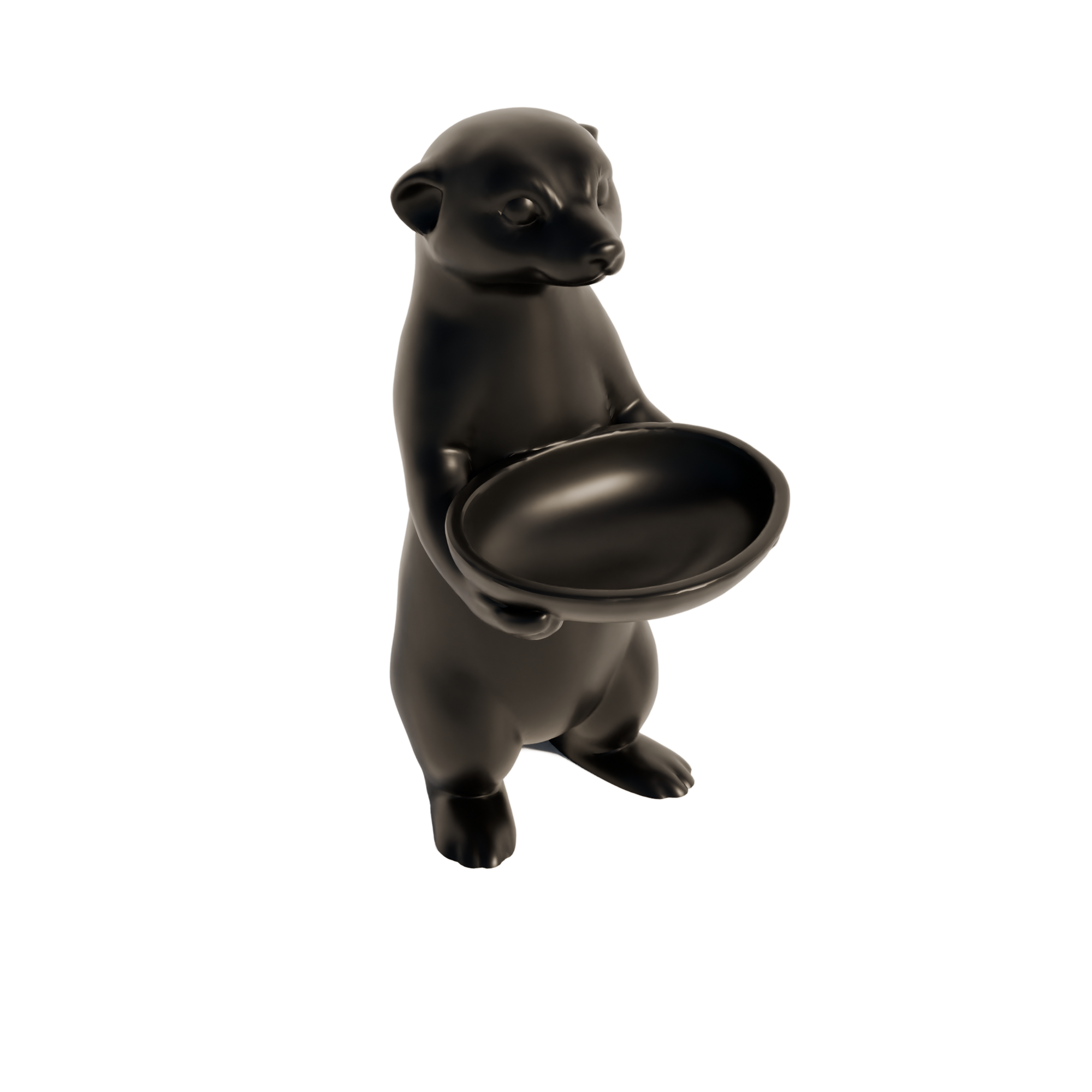 Fiastra Meerkat Key Holder - Black - meerkat zwart studio 2