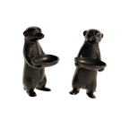 Fiastra Meerkat Key Holder - Black - meerkat zwart twee aanzichten 1