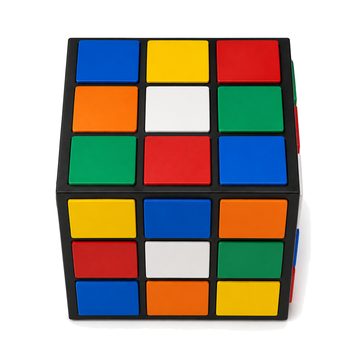 Retro Cube Coffee Table – multicolor top view