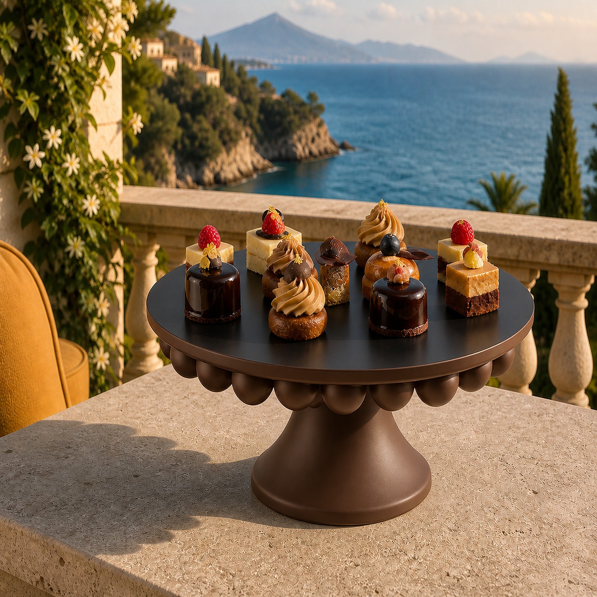 Numana Cake Stand (plexiglas) - Brown