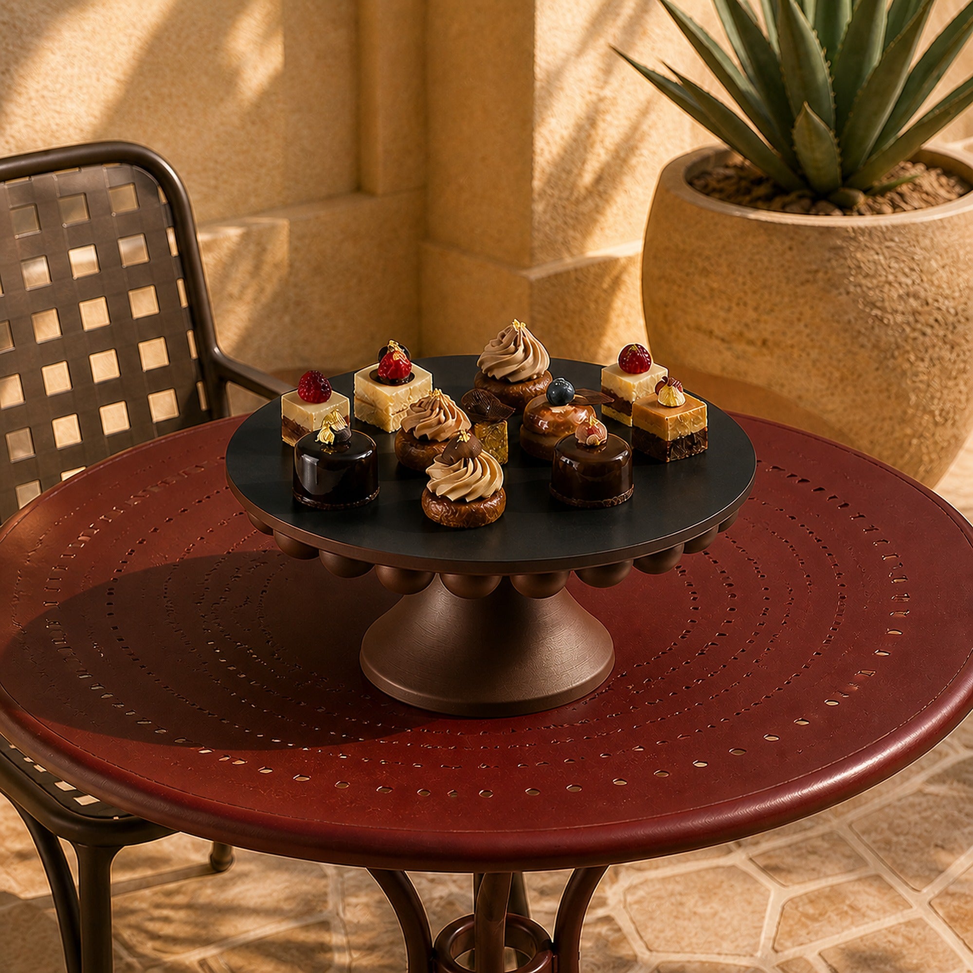 Numana Cake Stand (plexiglas) - Brown