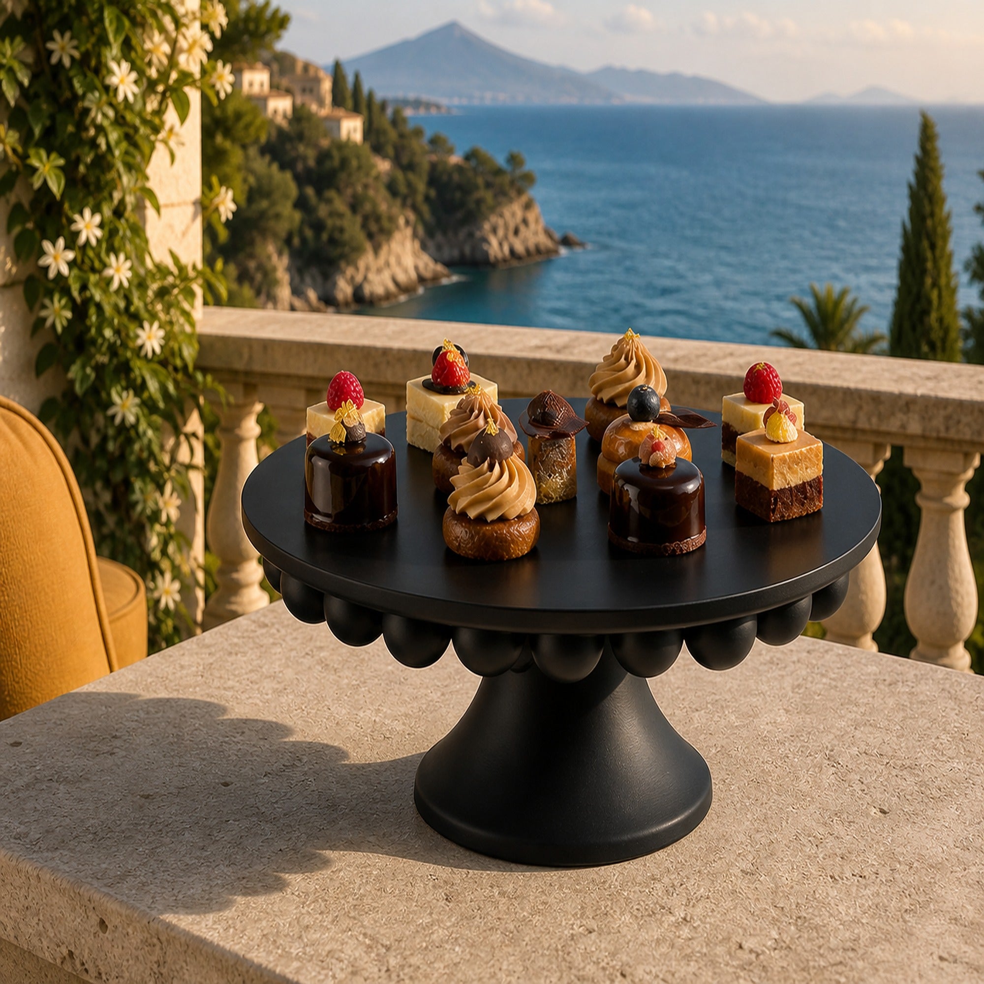 Numana Cake Stand (plexiglas) - Black
