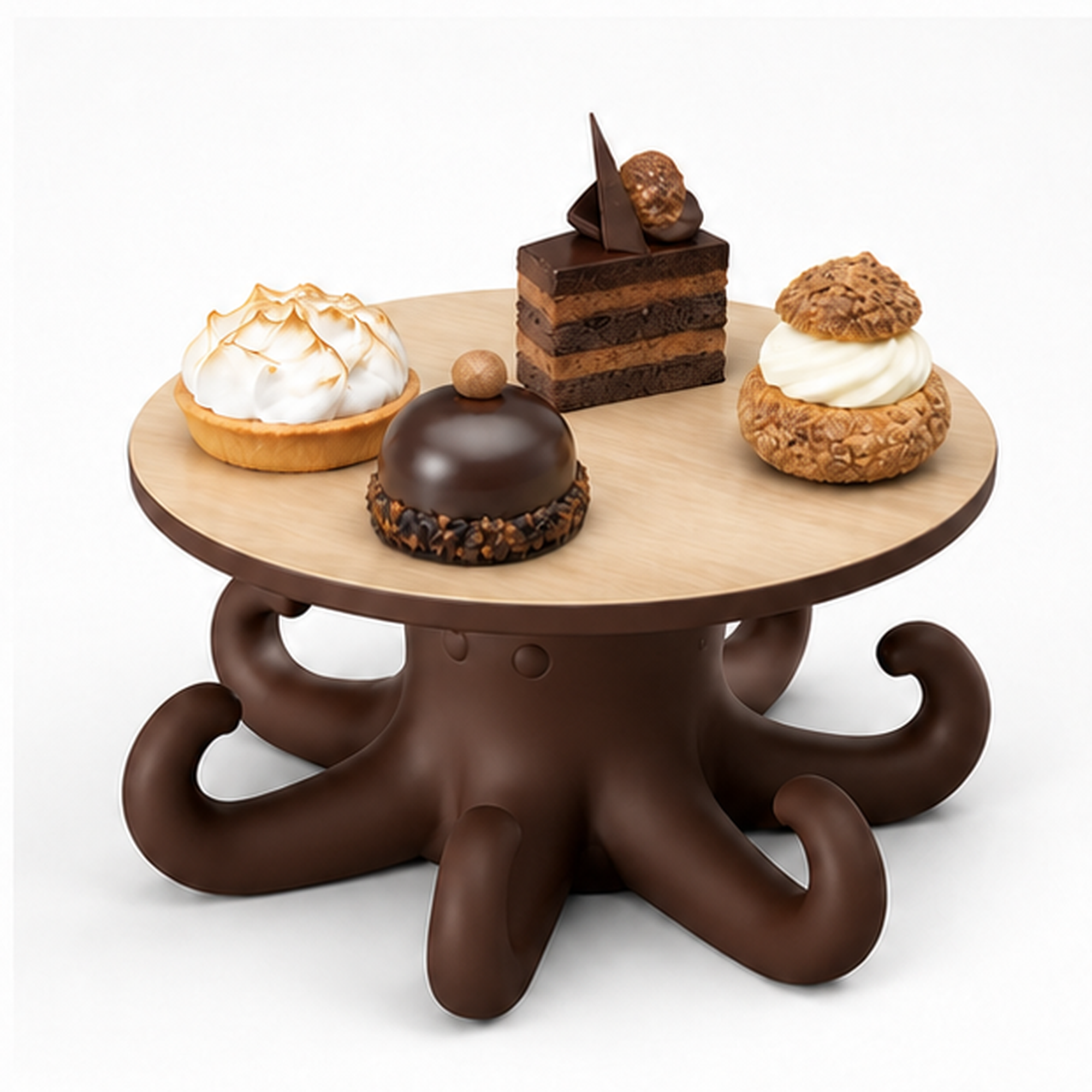 Octopus Cake Stand - Brown