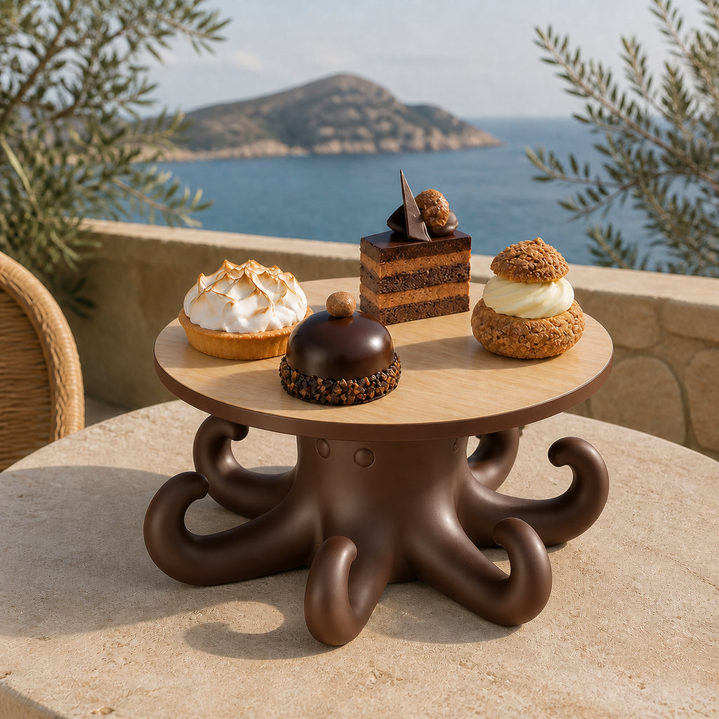 Octopus Cake Stand - Brown