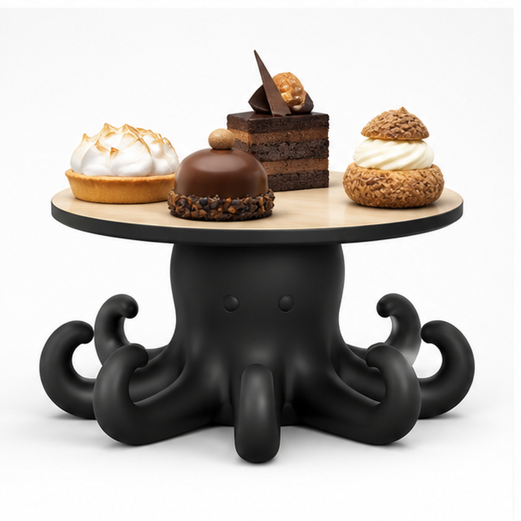 Octopus Cake Stand - Black