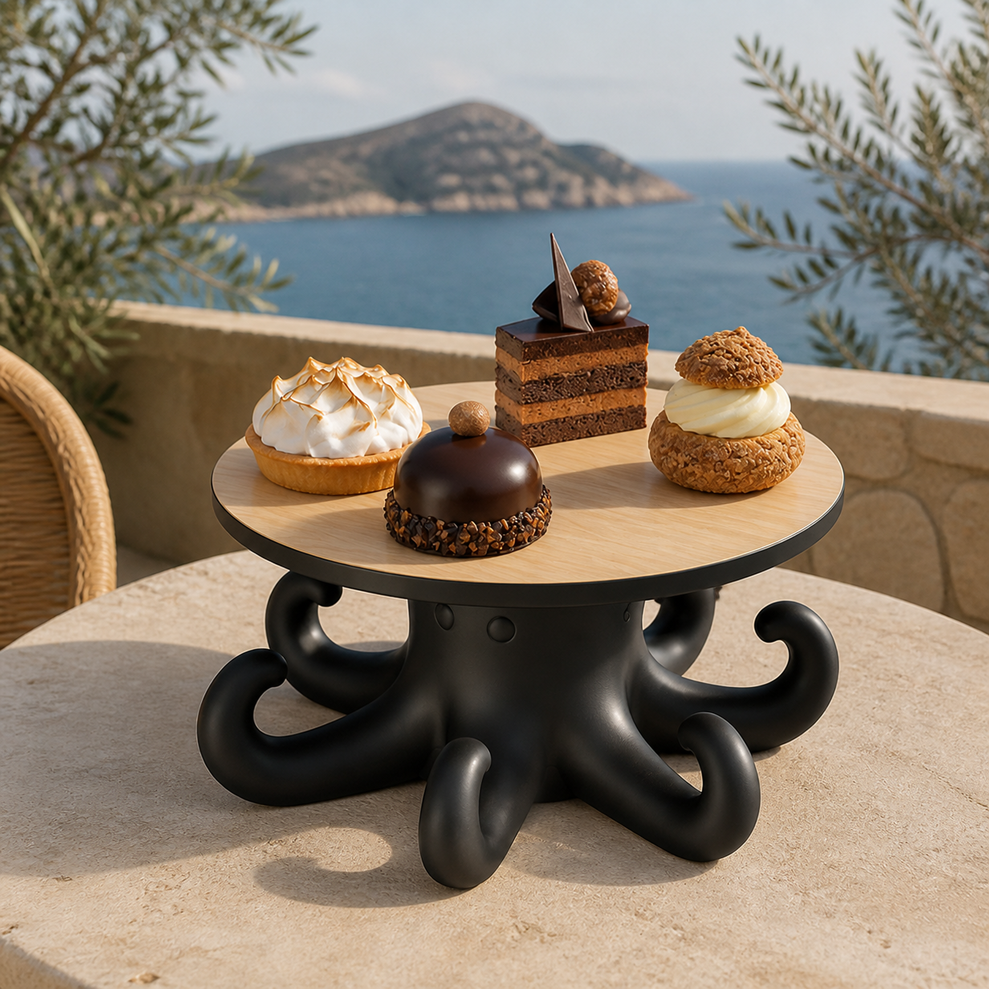 Octopus Cake Stand - Black