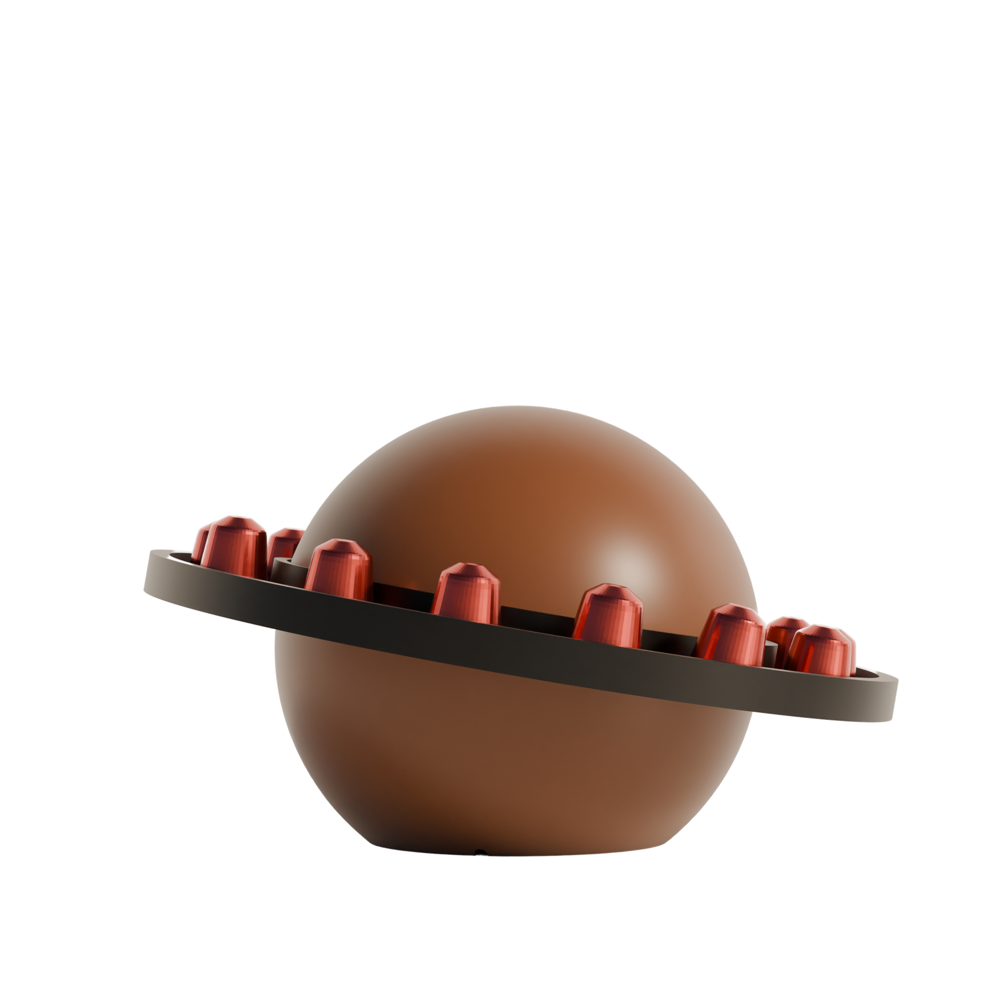 Fiastra Orbit Nespresso Capsule Holder - Yellow - orbit geel vooraanzicht 1