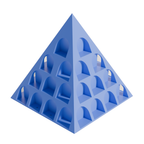 Fiastra Pyramid Nespresso Capsule Organizer - Blue - pyramid blauw leeg schuin vooraanzicht 1