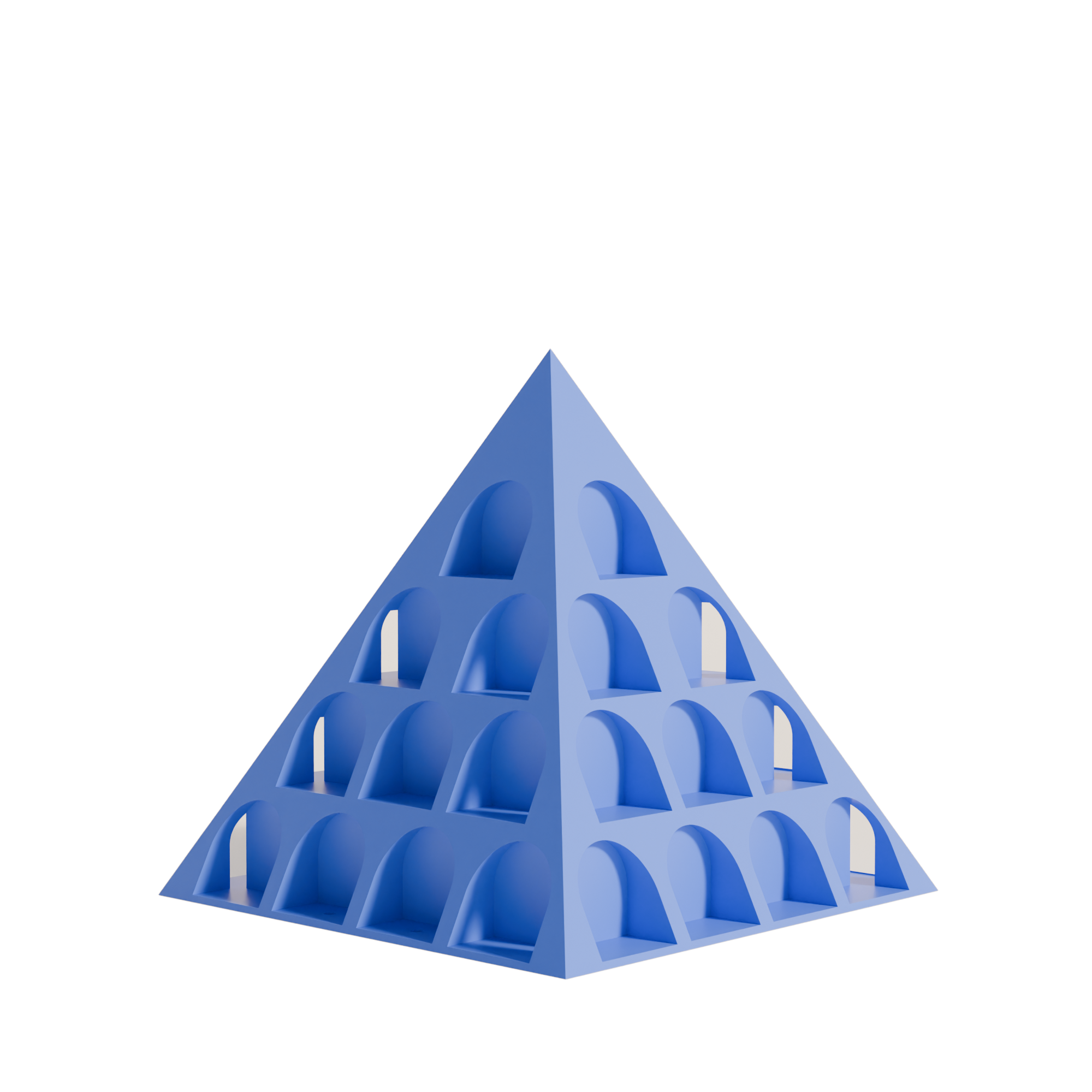 Fiastra Pyramid Nespresso Capsule Organizer - Blue - pyramid blauw leeg vooraanzicht 1