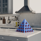 Fiastra Pyramid Nespresso Capsule Organizer - Blue - pyramid blauw sfeerbeeld keuken 1