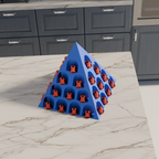 Fiastra Pyramid Nespresso Capsule Organizer - Blue - pyramid blauw sfeerbeeld keuken 2