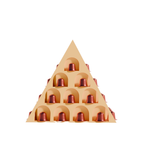 Fiastra Pyramid Nespresso Capsule Organizer - Yellow - pyramid geel gevuld frontaal 1