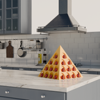 Fiastra Pyramid Nespresso Capsule Organizer - Yellow - pyramid geel sfeerbeeld keuken 1