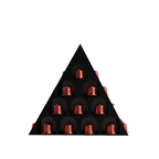 Fiastra Pyramid Nespresso Capsule Organizer - Black - pyramid zwart gevuld frontaal 1