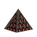 Fiastra Pyramid Nespresso Capsule Organizer - Black - pyramid zwart gevuld vooraanzicht 1