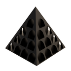 Fiastra Pyramid Nespresso Capsule Organizer - Black - pyramid zwart leeg schuin vooraanzicht 1