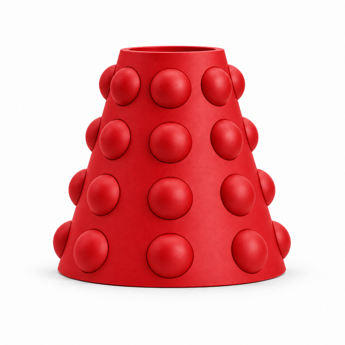 Conerelle Pen Holder – red front view conerelle pen holder