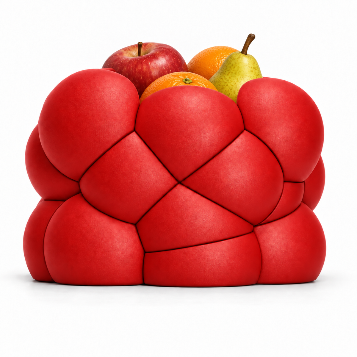 Bollare Fruit Bowl – red front with fruit bollare fruit bowl