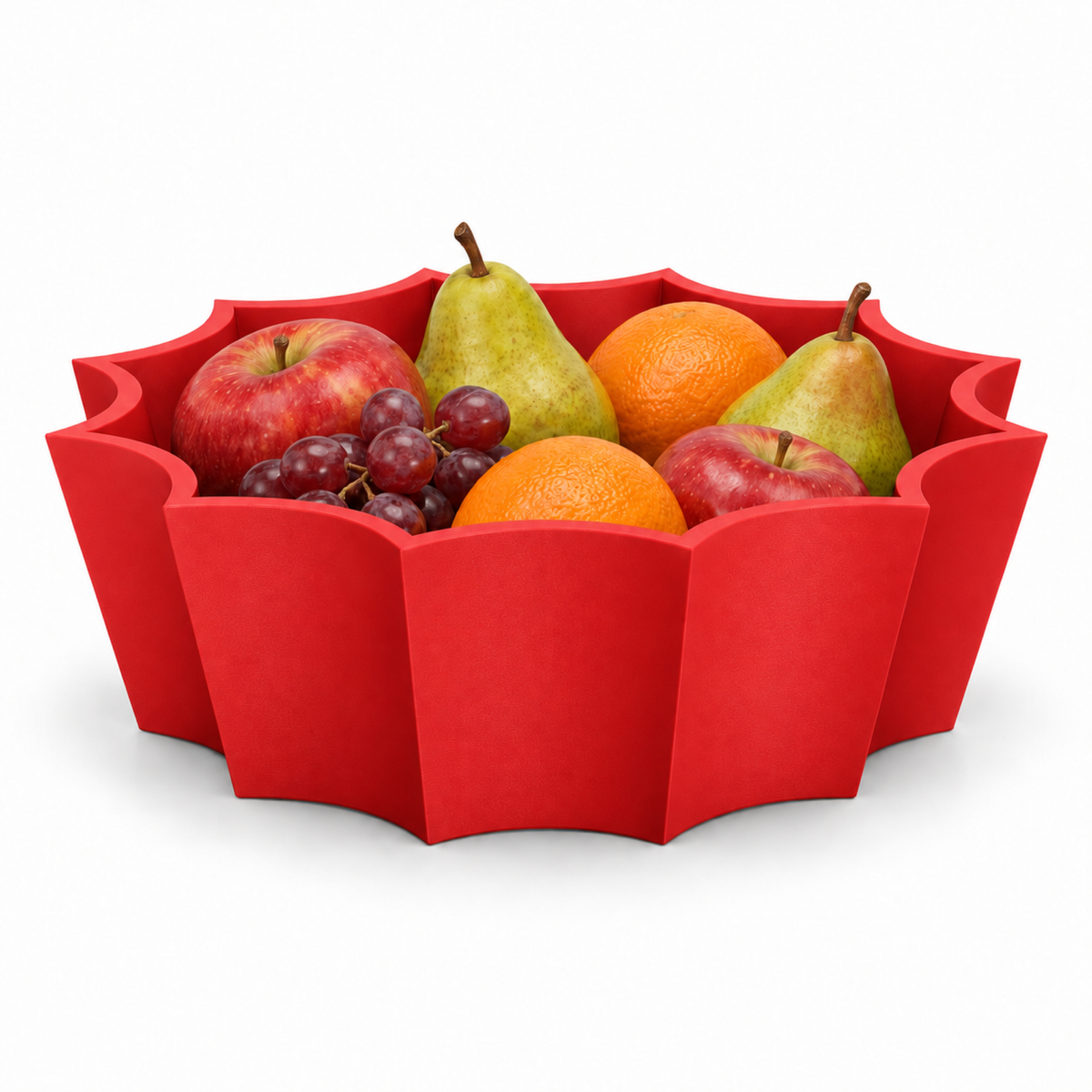 Marovique Fruit Bowl – red front with fruit marovique fruit bowl