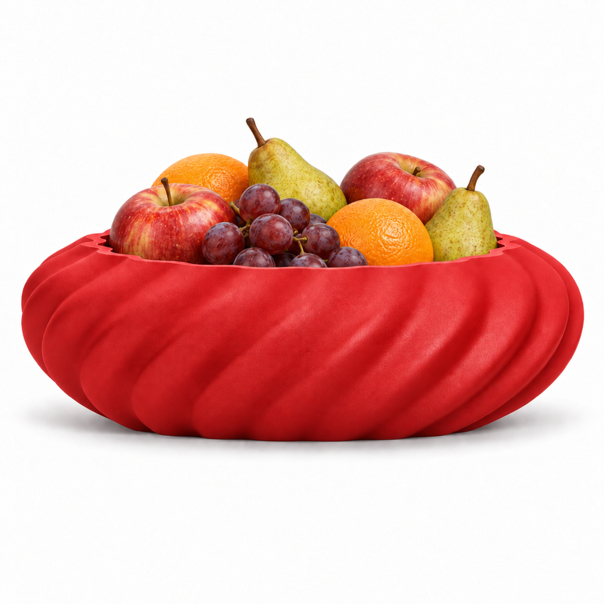 Molisara Fruit Bowl – red front with fruit molisara fruit bowl