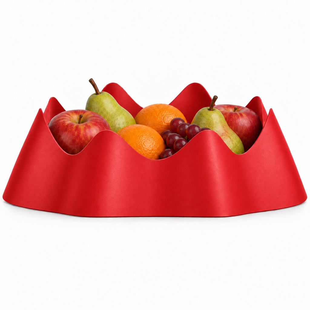 Montelara Fruit Bowl – red front with fruit montelara fruit bowl