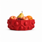 Numana Fruit Bowl – Red front with fruit