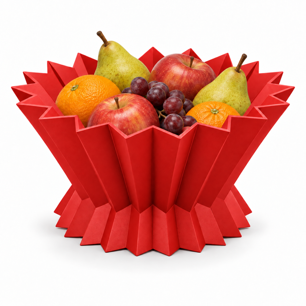Ostivara Fruit Bowl – red front with fruit ostivara fruit bowl