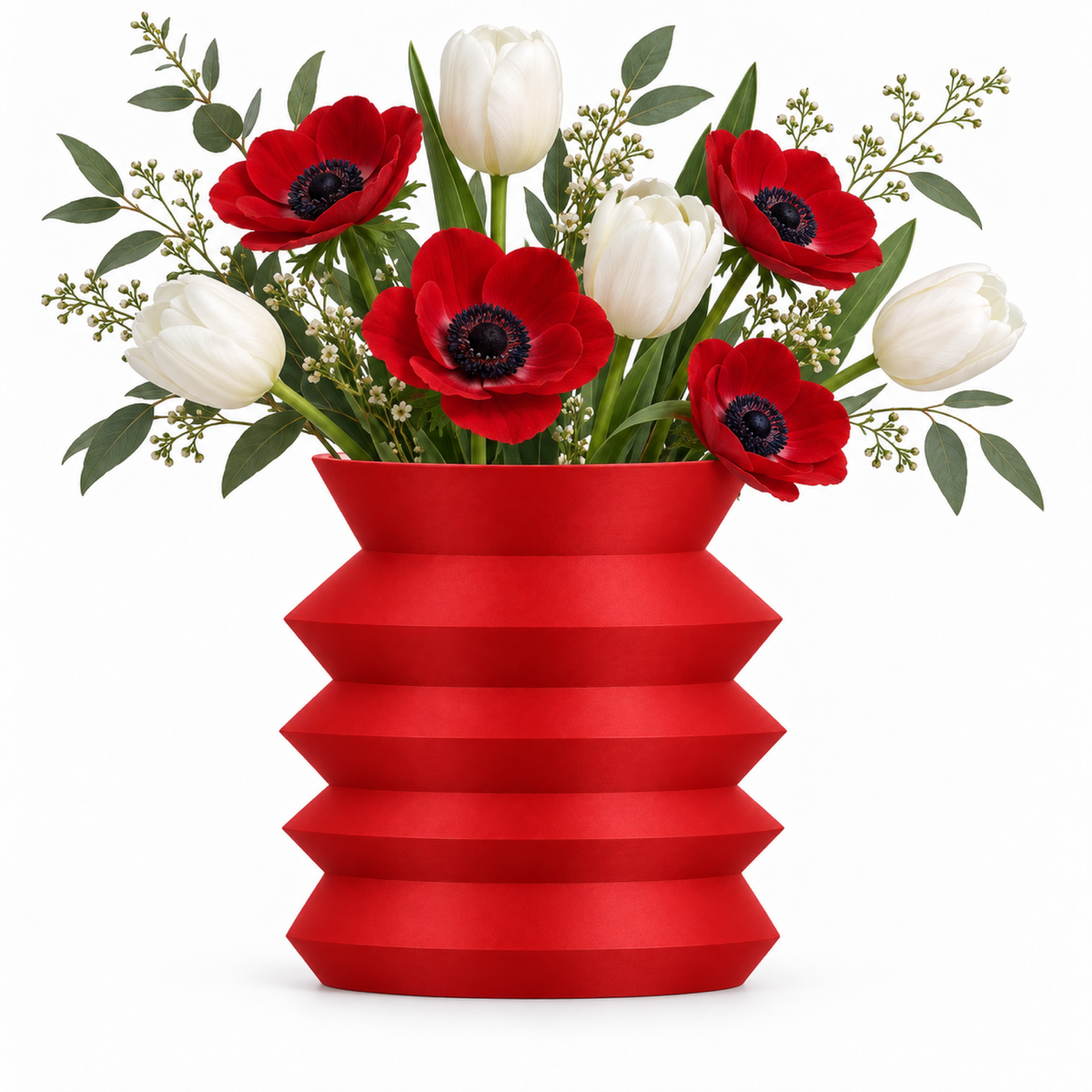 Bresivelle Vase Medium – red functional flowers bresivelle vase